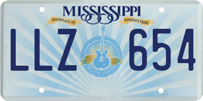MS license plate LLZ654