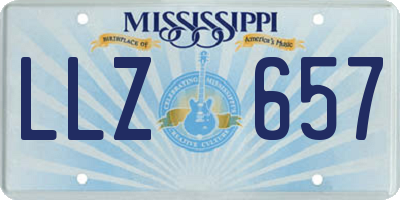 MS license plate LLZ657