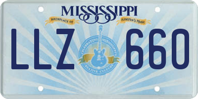 MS license plate LLZ660
