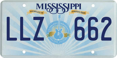 MS license plate LLZ662