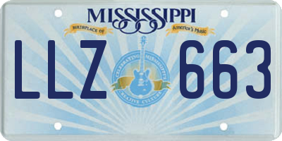 MS license plate LLZ663