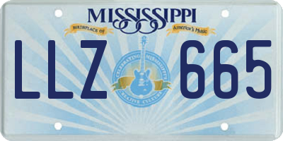MS license plate LLZ665