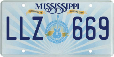 MS license plate LLZ669