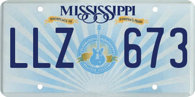 MS license plate LLZ673