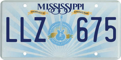MS license plate LLZ675