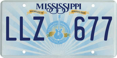 MS license plate LLZ677