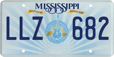 MS license plate LLZ682