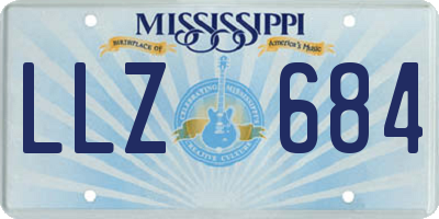 MS license plate LLZ684