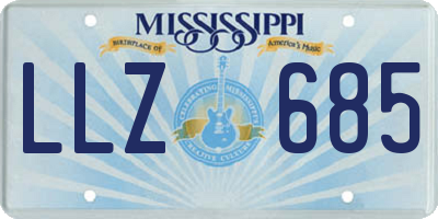MS license plate LLZ685