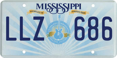 MS license plate LLZ686