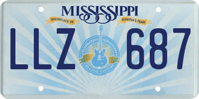 MS license plate LLZ687