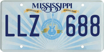 MS license plate LLZ688