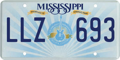 MS license plate LLZ693