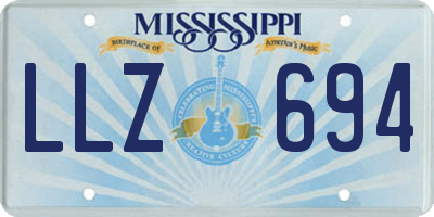 MS license plate LLZ694