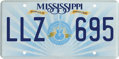 MS license plate LLZ695