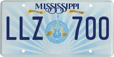 MS license plate LLZ700