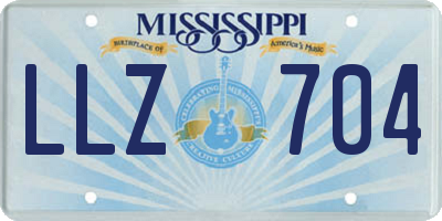 MS license plate LLZ704