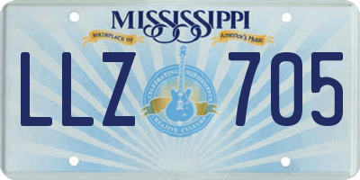 MS license plate LLZ705