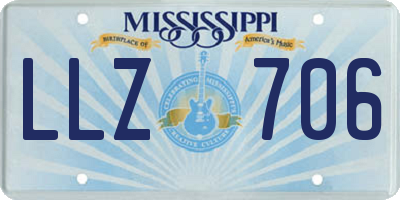 MS license plate LLZ706