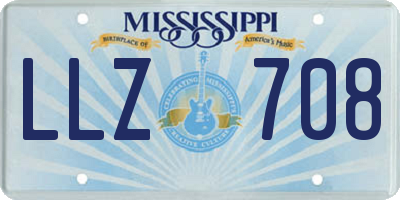 MS license plate LLZ708