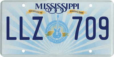 MS license plate LLZ709