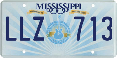 MS license plate LLZ713