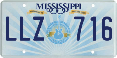 MS license plate LLZ716