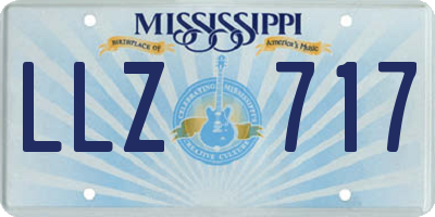 MS license plate LLZ717