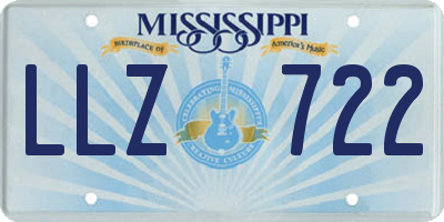 MS license plate LLZ722