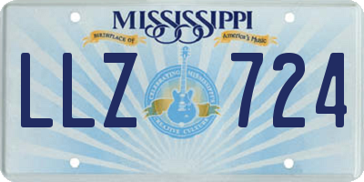 MS license plate LLZ724
