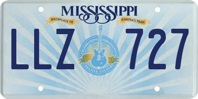 MS license plate LLZ727