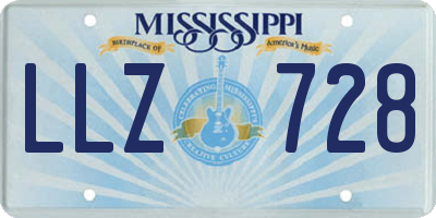 MS license plate LLZ728