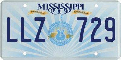 MS license plate LLZ729