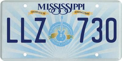 MS license plate LLZ730
