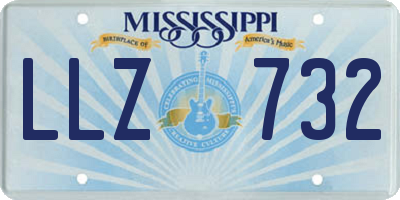MS license plate LLZ732
