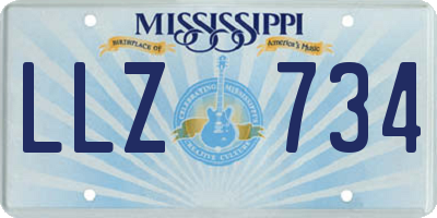 MS license plate LLZ734