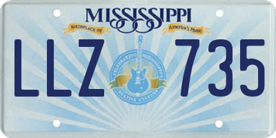 MS license plate LLZ735