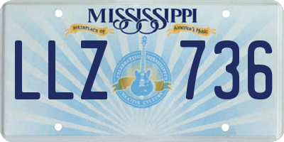 MS license plate LLZ736
