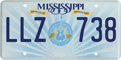 MS license plate LLZ738