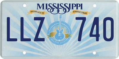 MS license plate LLZ740
