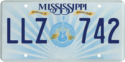 MS license plate LLZ742