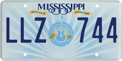 MS license plate LLZ744