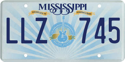 MS license plate LLZ745