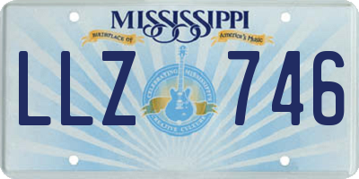 MS license plate LLZ746