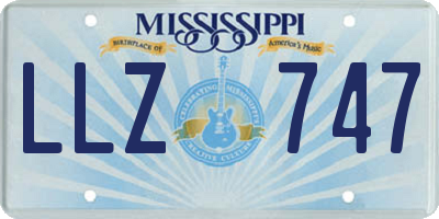 MS license plate LLZ747