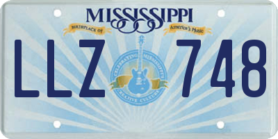 MS license plate LLZ748