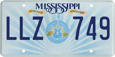 MS license plate LLZ749