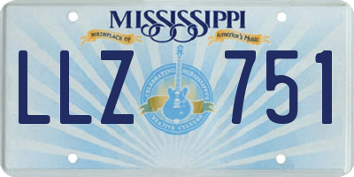 MS license plate LLZ751