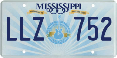 MS license plate LLZ752