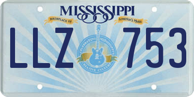 MS license plate LLZ753
